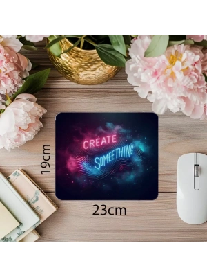 Misty Ortamda Sürreal Tipografi Mousepad - 19x23 cm 2 mm Dikdörtgen İthal Baskılı Mouse Pad
