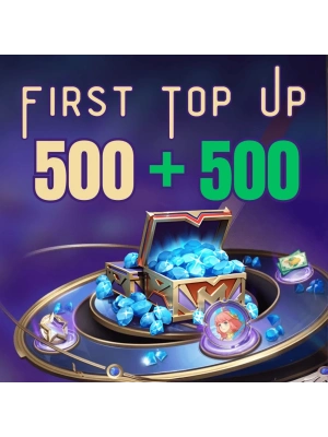 MLBB 1000 (500+500) Diamonds – First Top Up ID