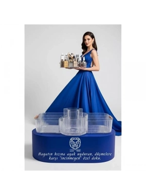®  Moblen Luxury 33.5 cm Ortası Dönerli Bölmeli Makyaj ve Kozmetik Düzenleyici Organizer