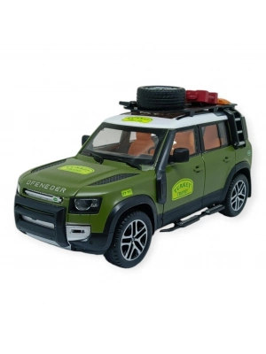 Model Araçlar - Metal Sesli Off-Road Araba 22 cm - Yeşil