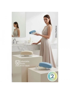 ® Modern Banyo Tasarımı: 2’li Premium Sızdırmaz Kapaklı Sabunluk Seti - Hijyenik Seyahat Kutusu