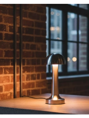 ® Modern Mantar Masa Lambası Dokunmatik 3 Işık Modlu Şarjlı Kablosuz LED