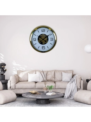 ® Modern Prestige Gold 60 Cm Çarklı Duvar Saati