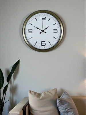 ® Modern Tasarım Eskitme 40 Cm Metal Duvar Saati