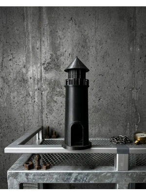 ® Modern Tasarımlı 3D Siyah Deniz Feneri Ev Dekor Objesi