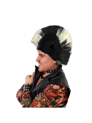 Mohican Mohawk Punk Peruk - 70 Li 80 Li Yıllar Peruk Model 5
