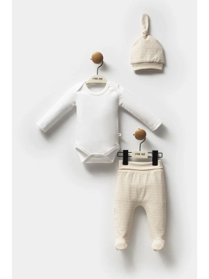 Moi Noi Şapkalı Badi Pantolon Takım MNB5314 Bej