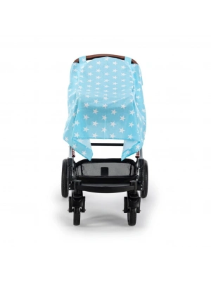 Moje Poplin Puset Bebek Arabası Örtüsü Mavi Yıldız