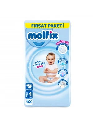 Molfix Bebek Bezi Fırsat Paketi 4 Beden 7-14 Kg 62 Adet