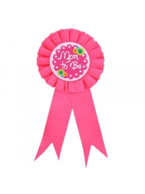 Mom To Be Yazılı Rozet Pembe Renk