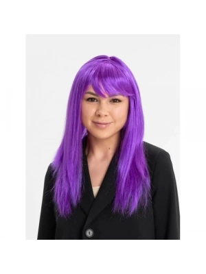 Mor Düz Kesim Peruk