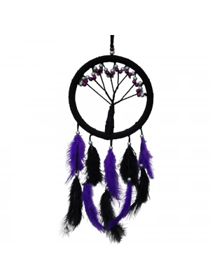 Mor İncili Hayat Ağacı Dream Catcher