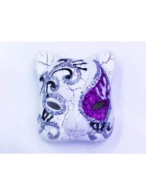 Mor Renk Venedik Kedi Model Magnet