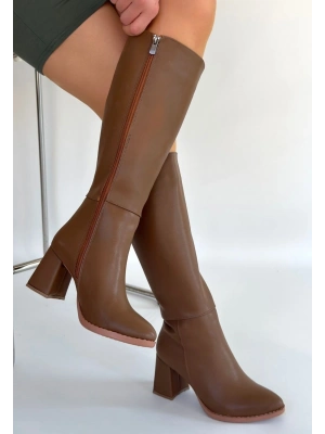Morena Vizon Cilt BejTopuklu Çizme