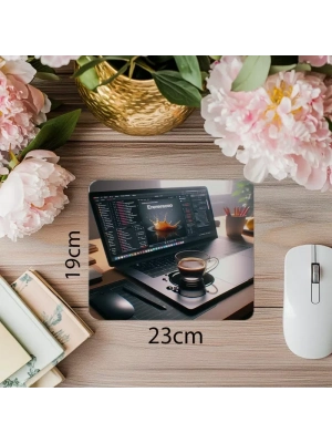 Mousepad Üzerinde CSS Animasyonlu Ekran - 19x23 cm 2 mm Dikdörtgen İthal Baskılı Mouse Pad
