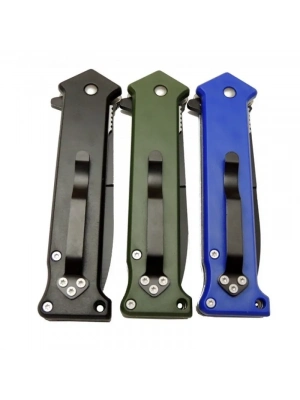 Mtech 4352 Mavi Bas - Çek Kamp Çakı 20cm- Otomatik, Kemerlikli