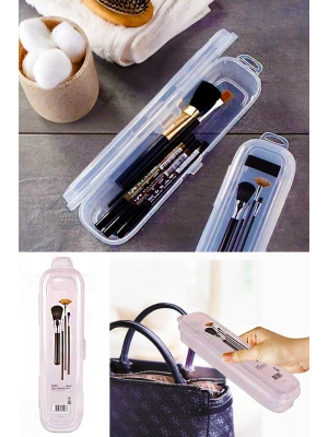 Multi Şeffaf Kapaklı Çanta İçi Saklama - Diş Fırçası - Makyaj Fırçası - Kalemlik Kutusu