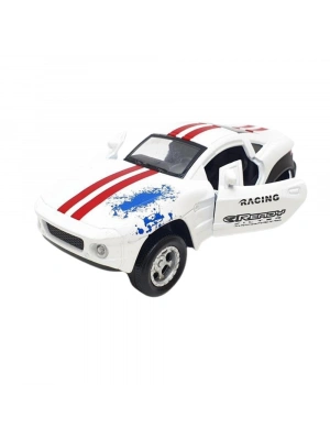 Mustang Çek Bırak Spor Araba - Işıklı Sesli Model - FY6148-12D-Beyaz