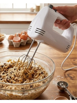 Mutfak El Mikseri 250W Paslanmaz Çelik Çift Çırpıcılı Mikser