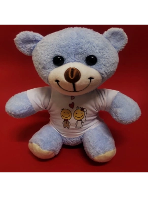 Mutlu Çift Tişörtlü Peluş Ayı