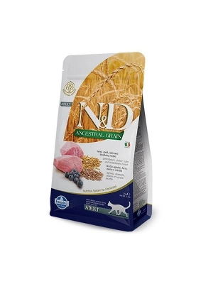 N&D Düşük Tahıllı Kuzu Etli ve Yaban Mersinli Yetişkin Kedi Maması 1.5 Kg