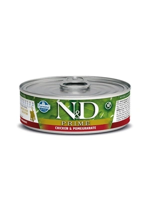 N&D Prime Tavuk ve Narlı Konserve Kedi Maması 1 Adet 70 Gr