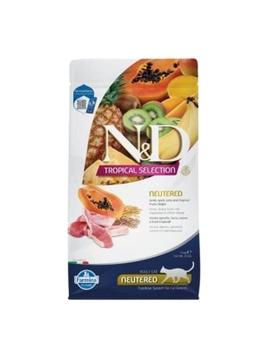 N&D Tropical Selection Sterilised Kuzu Etli Kısırlaştırılmış Yetişkin Kedi Maması 1.5 Kg