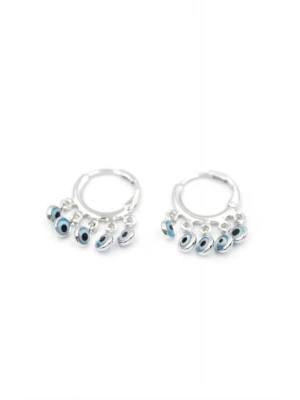 Nazar Boncuklu Küpe - Gümüş