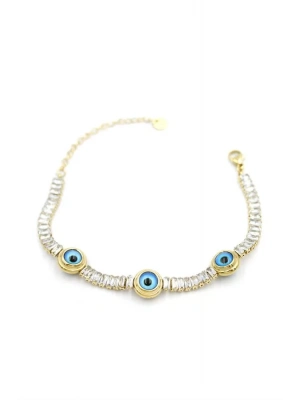 Nazar Su Yolu Bileklik - Altın