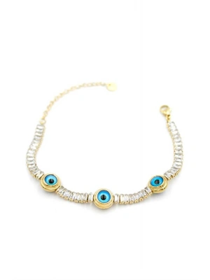 Nazar Su Yolu Bileklik - Altın