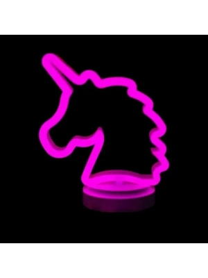 Neon Işıklı Unicorn Masa Gece Lambası