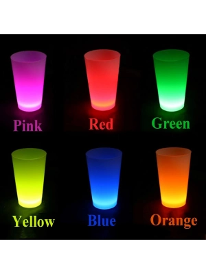 Neon Parti Glow Bardak 1.5 oz Karışık Renk 1 Adet Tekli
