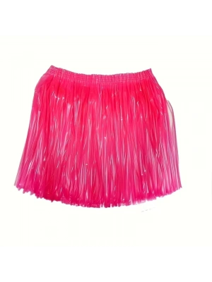 Neon Pembe Hawaii Parti Eteği 40 cm