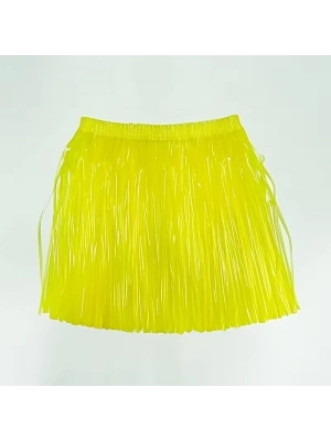 Neon Sarı Hawaii Parti Eteği 40 cm