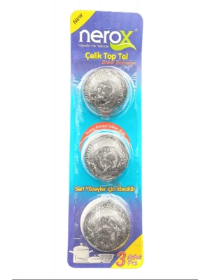 Nerox Çelik Top Tel Ovma Teli 3 Lü Blister Royaleks-NRX-F3003