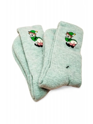 Neşeli Kolaj Çorap Popo Baskılı Esprili Kolej Çorap 2 Çift