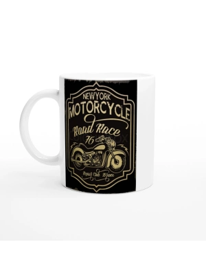 New York Road Race Motosiklet Tasarımlı Kupa Bardak
