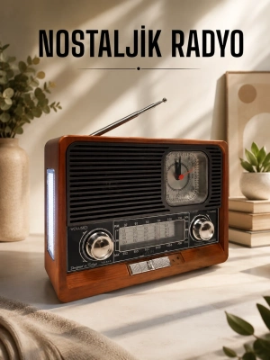 Nostaljik Radyo USB,AUX Ve SD Kart Girişli Bluetooth Bağlantılı
