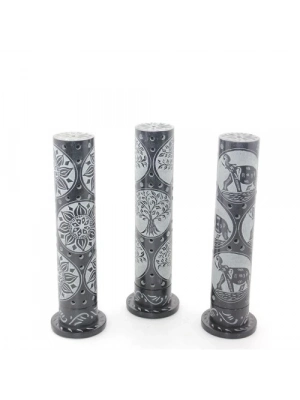 Obsidian Taşı İşlemeli Kule Tütsülük Model 2