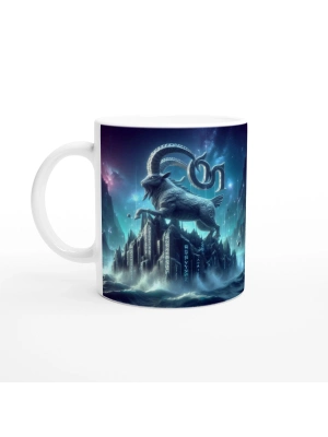 Oğlak Burcu Baskılı Kahve Kupası - Astral Denizaltı Dünyası Vs2