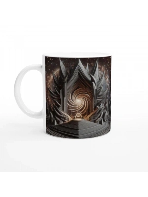 Oğlak Burcu Baskılı Kahve Kupası - Galaktik Taht Odası Temalı Vs3