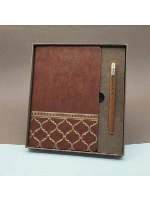 Öğretmenler Günü Hediyesi Kutulu Deri Defter Kalem Seti
