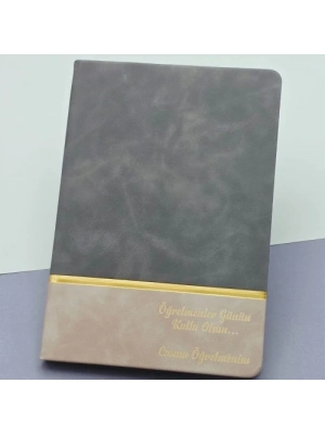 Öğretmenler Günü Hediyesi Yazılı Deri Defter