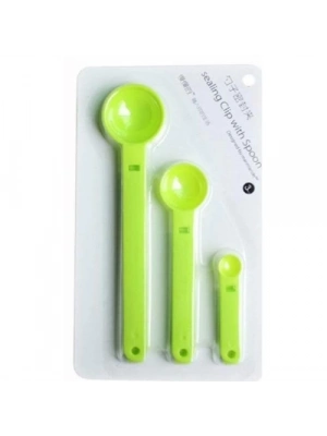 Ölçme Kaşıklı Poşet Klipsi 3lü Paket