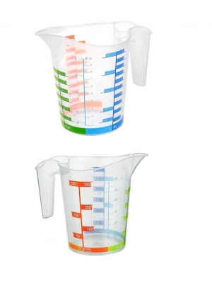 Ölçü Kabı Dereceli Renkli 1000 Ml + 300 Ml Set