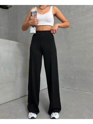 önü çımalı pantolon siyah