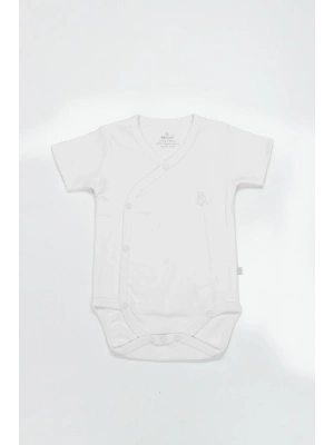 Organik Natural Basic Style Kruvaze Yarım Kol Body BS17101 Beyaz