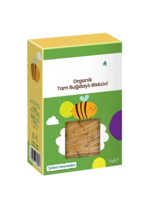 Organik Tam Buğdaylı Bisküvi 55gr
