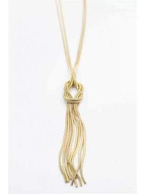 Örgü Kolye - Altın