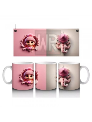 Örgü Şapkalı Sevimli Ayıcık – Baskılı Kahve Kupası